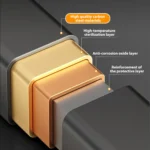 Standing Spice Rack, Spice Rack, Black, 3 Levels, Kitchen Shelf, Stainless Steel, Large Capacity for Kitchens Worktop Storage - Image 2