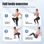 MERACH Adjustable Dumbbell Set of 2, 4 in 1 Hand Weights for Women at Home, Free Weights Dumbbells Each 2.2lb 4.4lb 6.6lb 8.8lb - Image 5