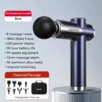 Lenovo Powerful Wireless Massager Gun 8 Massage HeadsRechargeable Shoulder Back Neck Waist Leg Electric Fascia Gun - Image 8