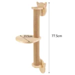 Wooden Cat Climbing Shelves Wall Mounted Cat Tree Sisal Scratching Post Pedal Hammock Indoor Kitten Playground Cats Accessories - Image 18