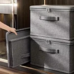 1PC Clothes storage box with zipper Large Capacity Folding Clothes Quilts Organizer Bag Wardrobe Organizer Underwear Storage Box