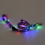 Dog Colorful Led Dog Luminous Collar Rechargeable Luminous Dog Rope Nylon Pvc Wrapped Tape Pet Luminous Collar - Image 8
