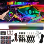 64 Colors RGB Symphony Car Ambient Light 6/10/18 in 1 Interior Acrylic LED Strip Light Decoration Atmosphere Lamp By APP Control