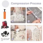 Hanging Vacuum Space Saver Bags Closet Organizer Storage Bags, Vacuum Seal Clear Bags for Clothes, Suits, Dress Or Jacke - Image 5