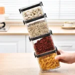 1-4PCS Sealed Jars Kitchen Organizer Grain Storage Boxes Large Capacity Sealed Container Seasoning Jars Set Fresh-keeping Tank - Image 5