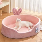 Detachable Pet Bed  Pet Bed Detachable Washable Dog Sleeping Bed Soft Comfortable Warm Cat Bed for Four Seasons Soft Pet Bed - Image 2