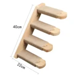 1PC Cat Tree Wall Mounted Cat Shelves Scratching Post for Cat Jumping Platform and Cat Hammock Rope Ladder Wall Wooden Furniture - Image 20
