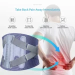 Waist Lumbar Lower Back Support Belt for Sciatica, Herniated Disc, Scoliosis Back Pain Relief, with Dual Adjustable Straps - Image 2