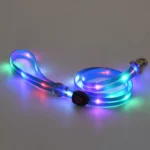 Dog Colorful Led Dog Luminous Collar Rechargeable Luminous Dog Rope Nylon Pvc Wrapped Tape Pet Luminous Collar - Image 7