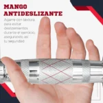 Homcom 6kg Dumbbell Set with Metal Connecting Bar and Hexagonal Head Weight Set 12kg Total for Training - Image 3