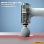 HOMEFISH  Portable Electric Massage Gun  with 4 Interchangeable Heads & LED Light for Full Body Relaxation Electric Massage Gun - Image 3