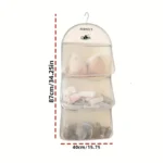 Nylon Multi-layer Mesh Hanging Storage Bag for Bedroom - Wall-mounted Closet Organizer for Socks and Underwear - Space Saver - Image 6