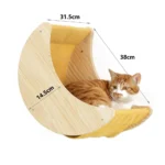Wooden Cat Climbing Shelves Wall Mounted Cat Tree Sisal Scratching Post Pedal Hammock Indoor Kitten Playground Cats Accessories - Image 19