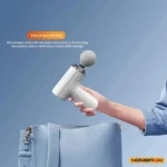 HOMEFISH  Portable Electric Massage Gun  with 4 Interchangeable Heads & LED Light for Full Body Relaxation Electric Massage Gun - Image 6