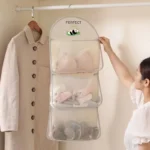 Nylon Multi-layer Mesh Hanging Storage Bag for Bedroom - Wall-mounted Closet Organizer for Socks and Underwear - Space Saver - Image 4