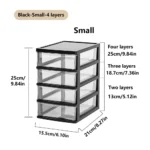 Clear Desktop Storage Box with Drawer Heightened Table Organizer Plastic Office storage cabinet  for Stationery cosmetics - Image 9