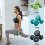 SONGMICS dumbbell set short dumbbells dumbbell set 12kg hexagon neoprene dumbbells