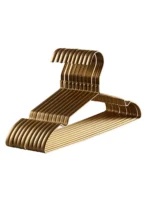 10pcs Matte Gold Hanger Clothes Horse  Aluminum Alloy Drying Rack Anti -slip Dress Towel Hangers Wardrobe Space Saver Organizer - Image 4
