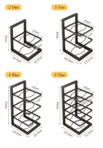 Adjustable Pot Rack Organizer, Kitchen Stainless Steel Pot Storage Rack ,Multi-Layer Household Pot and Pan Organzier for Kitchen - Image 6
