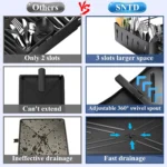 Dish Drying Rack for Kitchen Counter Large Dish Rack with Drainboard Rustproof Dish Drainer with Utensil Holder for Sink - Image 3