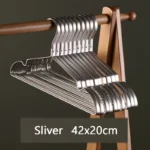 10pcs Matte Gold Hanger Clothes Horse  Aluminum Alloy Drying Rack Anti -slip Dress Towel Hangers Wardrobe Space Saver Organizer - Image 9