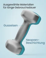 SONGMICS dumbbell set short dumbbells dumbbell set 12kg hexagon neoprene dumbbells - Image 5