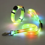 Dog Colorful Led Dog Luminous Collar Rechargeable Luminous Dog Rope Nylon Pvc Wrapped Tape Pet Luminous Collar - Image 17