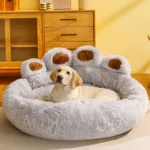 Fluffy Dog Bed Winter Warm Large Pet Products Small Sofa Baskets Pets Kennel Mat Puppy Cats Supplies Basket Blanket Accessories - Image 3