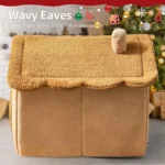 Pet Bed for Cats and Dogs - Cozy Indoor Pet Shelter with Soft Cushion, Stylish Design, Durable and Easy to Clean Winter - Image 4