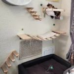Wooden Cat Climbing Shelves Wall Mounted Cat Tree Sisal Scratching Post Pedal Hammock Indoor Kitten Playground Cats Accessories - Image 2