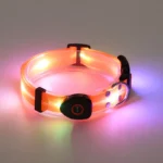 Dog Colorful Led Dog Luminous Collar Rechargeable Luminous Dog Rope Nylon Pvc Wrapped Tape Pet Luminous Collar - Image 12