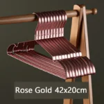 10pcs Matte Gold Hanger Clothes Horse  Aluminum Alloy Drying Rack Anti -slip Dress Towel Hangers Wardrobe Space Saver Organizer - Image 7