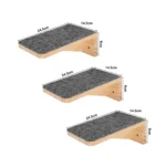 Wall Mounted Cat Tree Wooden Shelves Scratching Posts Climbing Cat tower Hammock With Solid Floating Perches Steps and Ladder - Image 11