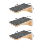 Cat Wall Steps Wooden Cat Climbing Shelf for Wall Cats Wall Stairs with Scratching Mat Wall Mounted Cats Furniture for Jumping - Image 7