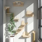 1PC Cat Tree Wall Mounted Cat Shelves Scratching Post for Cat Jumping Platform and Cat Hammock Rope Ladder Wall Wooden Furniture - Image 6