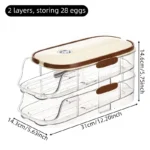 1 piece, egg storage box, automatic rolling refrigerator egg rack storage, hand-held egg refrigerator side door storagerack - Image 10