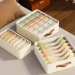 1-5PCS Fabric Drawer Organizers for Underwear Socks Bras - Closet Storage Box with Dividers Foldable Wardrobe Shelf Organizer Se - Image 5