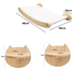 1PC Cat Tree Wall Mounted Cat Shelves Scratching Post for Cat Jumping Platform and Cat Hammock Rope Ladder Wall Wooden Furniture - Image 14