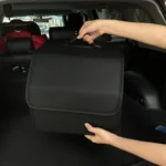 Storage Box PU Leather Multipurpose Collapsible Car Trunk Storage Organizer Car Trunk Organizer Stowing Tidying Auto Accessories - Image 3