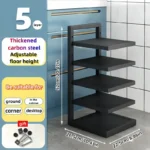 Adjustable Pot Rack Organizer, Kitchen Stainless Steel Pot Storage Rack ,Multi-Layer Household Pot and Pan Organzier for Kitchen - Image 10