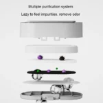 3.2L Pet Water Feeder With Transparent Window Silent Filter With Faucet Stainless Steel Automatic Dog Drinking Fountain - Image 2