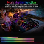 64 Colors RGB Symphony Car Ambient Light 6/10/18 in 1 Interior Acrylic LED Strip Light Decoration Atmosphere Lamp By APP Control - Image 6
