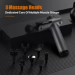 Lenovo Powerful Wireless Massager Gun 8 Massage HeadsRechargeable Shoulder Back Neck Waist Leg Electric Fascia Gun - Image 5