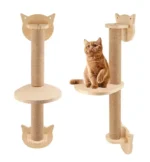 Wooden Cat Climbing Shelves Wall Mounted Cat Tree Sisal Scratching Post Pedal Hammock Indoor Kitten Playground Cats Accessories - Image 5