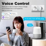 WiFi 20A Socket With Power Monitoring Tuya Smart EU Plug Timer Child Lock Outlet Google Home Alice SmartThings Alexa - Image 2
