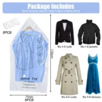 Hanging Vacuum Space Saver Bags Closet Organizer Storage Bags, Vacuum Seal Clear Bags for Clothes, Suits, Dress Or Jacke - Image 10