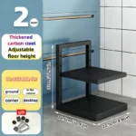 Adjustable Pot Rack Organizer, Kitchen Stainless Steel Pot Storage Rack ,Multi-Layer Household Pot and Pan Organzier for Kitchen - Image 12