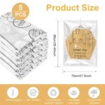 Hanging Vacuum Space Saver Bags Closet Organizer Storage Bags, Vacuum Seal Clear Bags for Clothes, Suits, Dress Or Jacke - Image 11