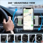 Car Phone Holder Car Air Vent Clip Mount Mobile Cell Stand Smartphone GPS Support For 4.7-6.7 Inch Mobile Devices - Image 4