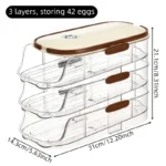 1 piece, egg storage box, automatic rolling refrigerator egg rack storage, hand-held egg refrigerator side door storagerack - Image 12